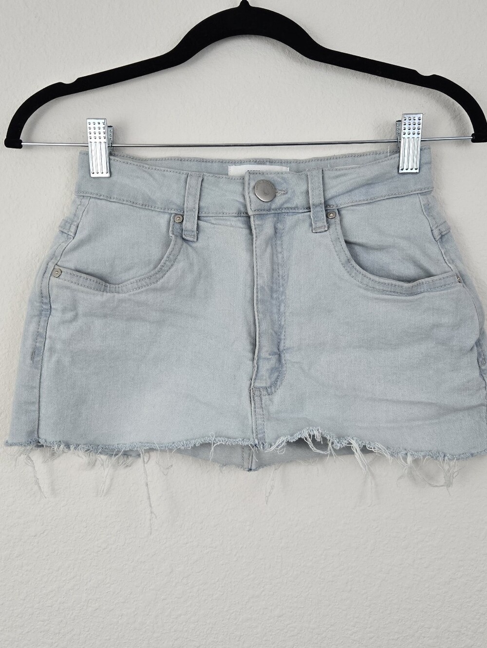 Cotton On High Rise Lightwash Denim Mini Skirt